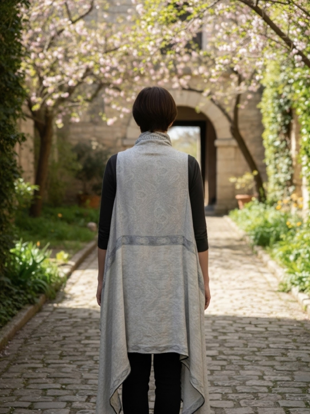 Draped Flowy Vest Shawl